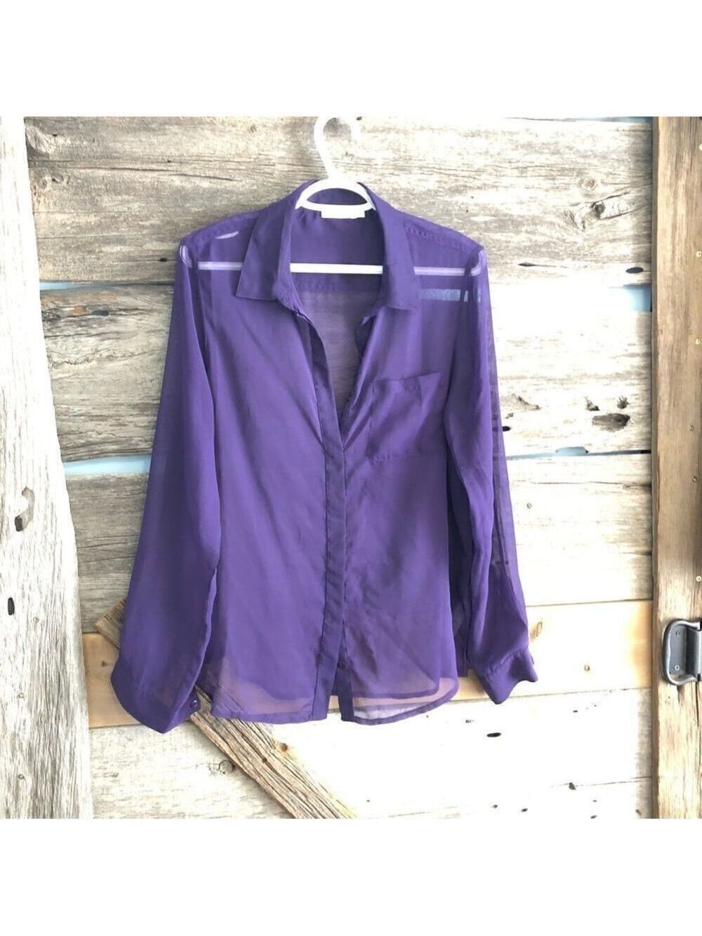 Ricki's Size 10 Sheer Purple Blouse
